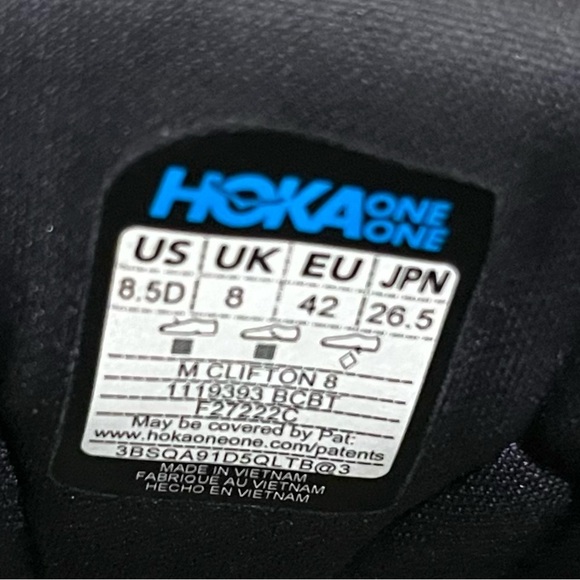 Hoka Men's Blue Coral and Black Athletic Shoes - Picture 15 of 15